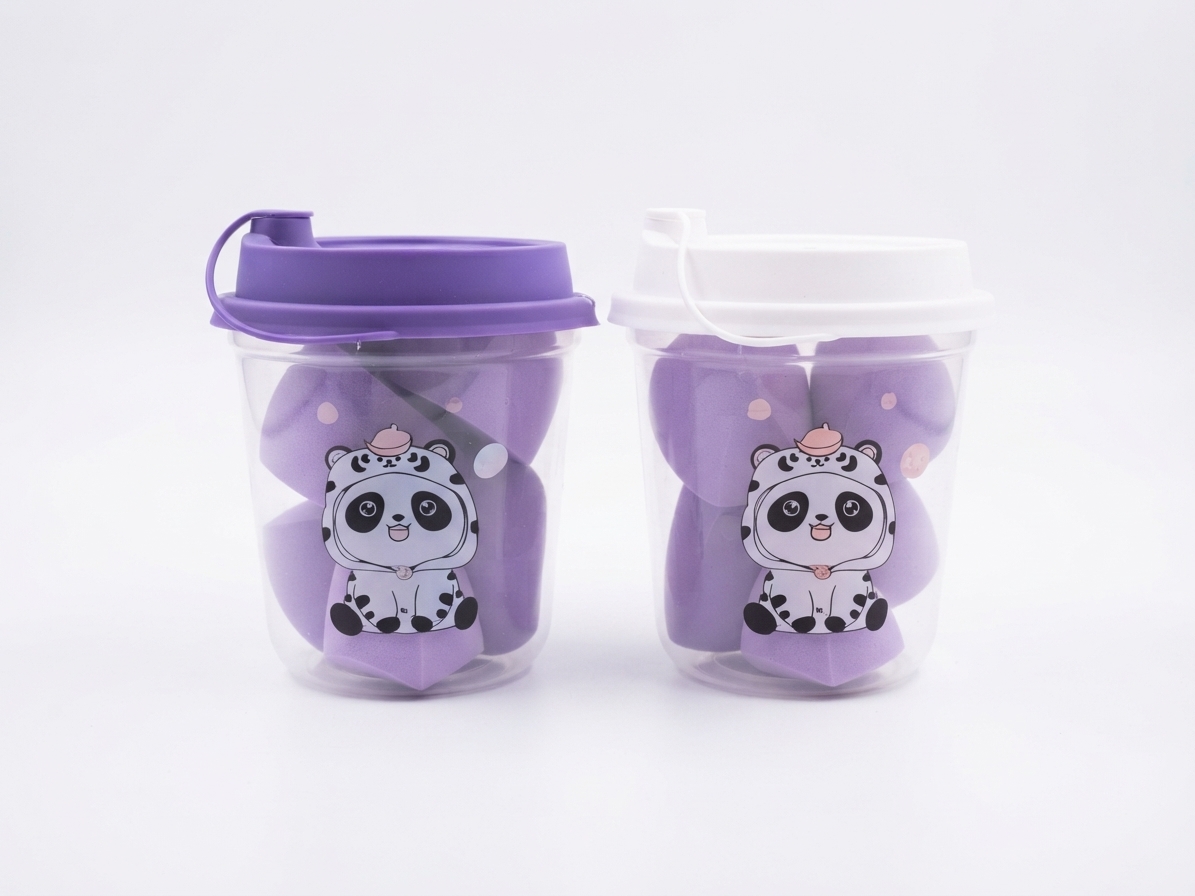 esponja para maquillaje/tasas de café