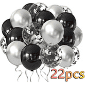 22pcs Black And Silver C...