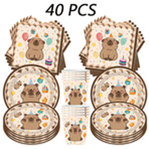 40pcs Capybara SET DE COMPLEAÑOS