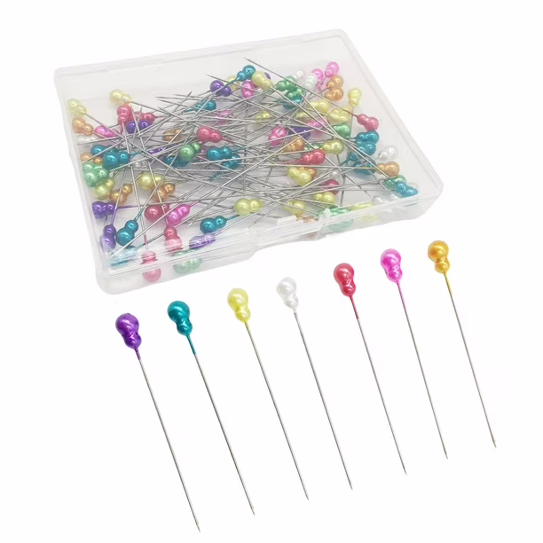 Alfiler cabeza de colores 50uni por caja
