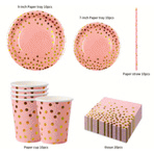 60pcs Golden Foil Polka...