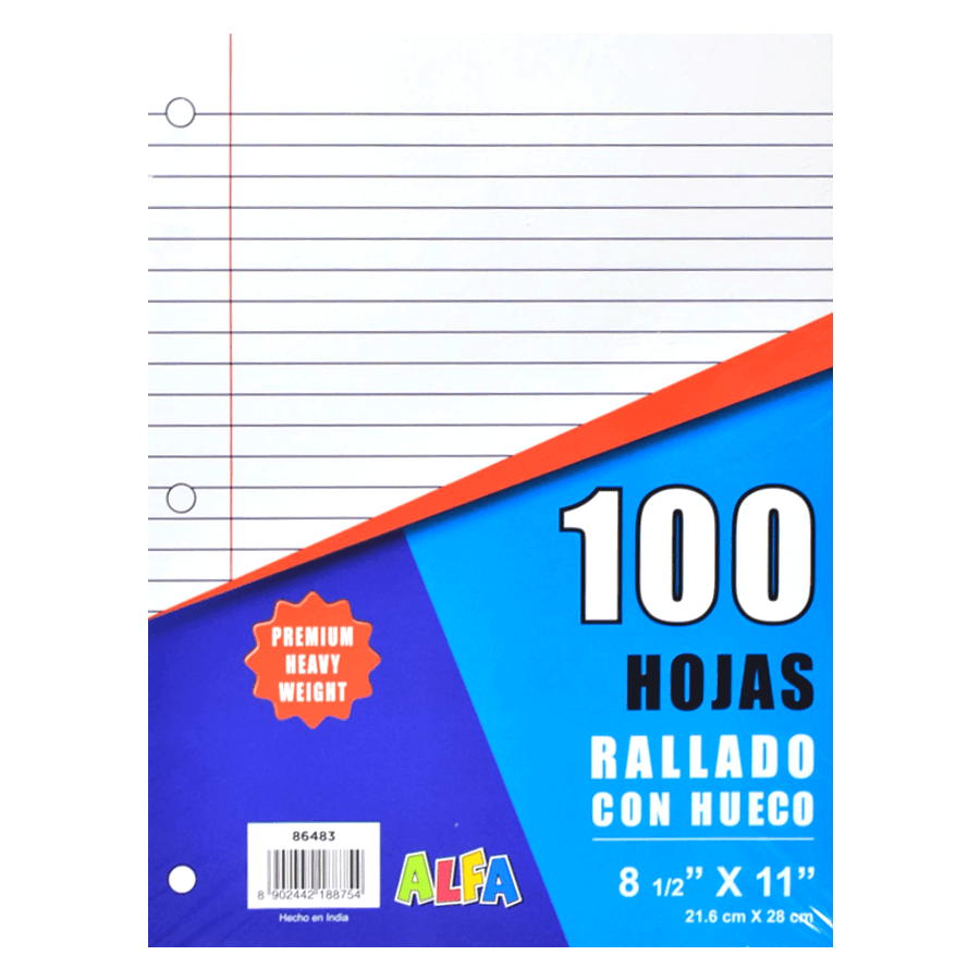 hojas de rayas