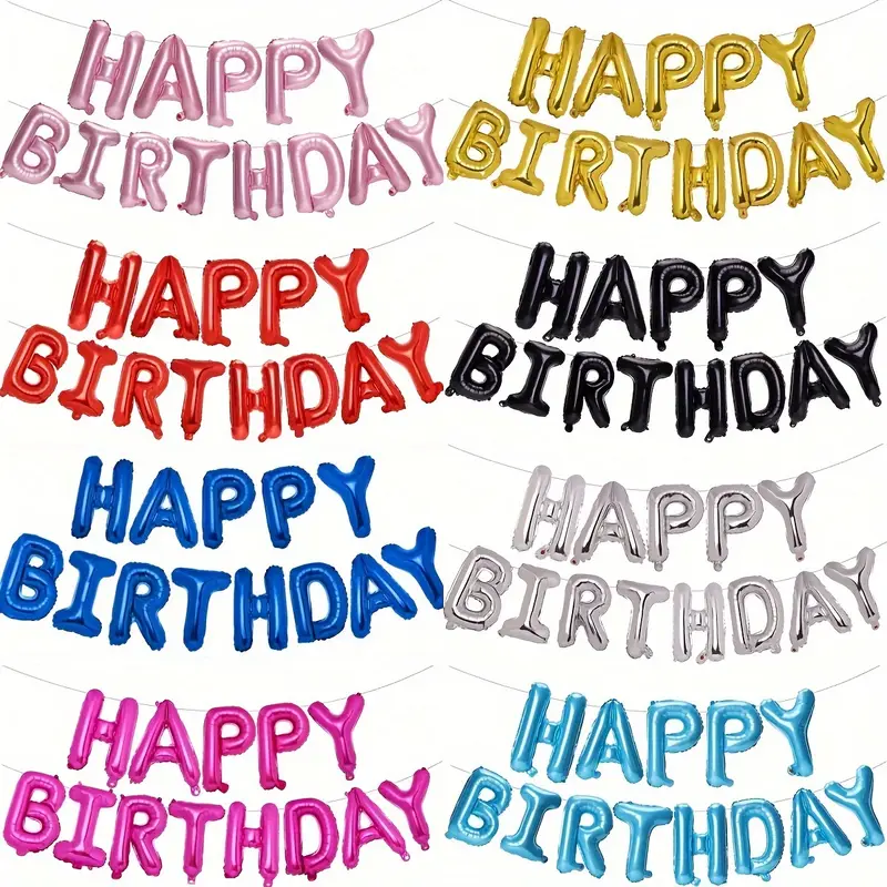 15pcs Happy Birthday Banner